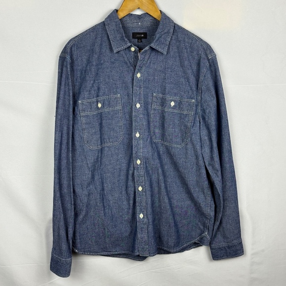 Joe's Jeans Mens Long sleeve Button Up Shirt Sz L Preppy Classic Ranch Western - Picture 1 of 10
